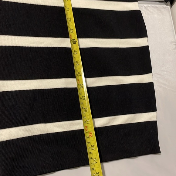 Mango Suit Striped Women White And Black knit Body Dress Size XS - Picture 11 of 16